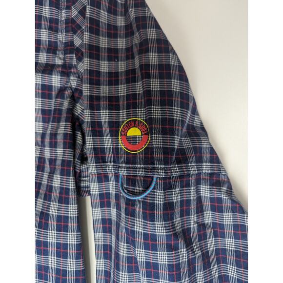 Scotch & Soda Womens Plaid Convertible sleeve button down shirt cotton top XL - Picture 3 of 6